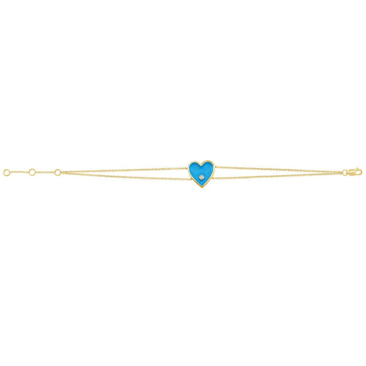 Turquoise Heart Bracelet