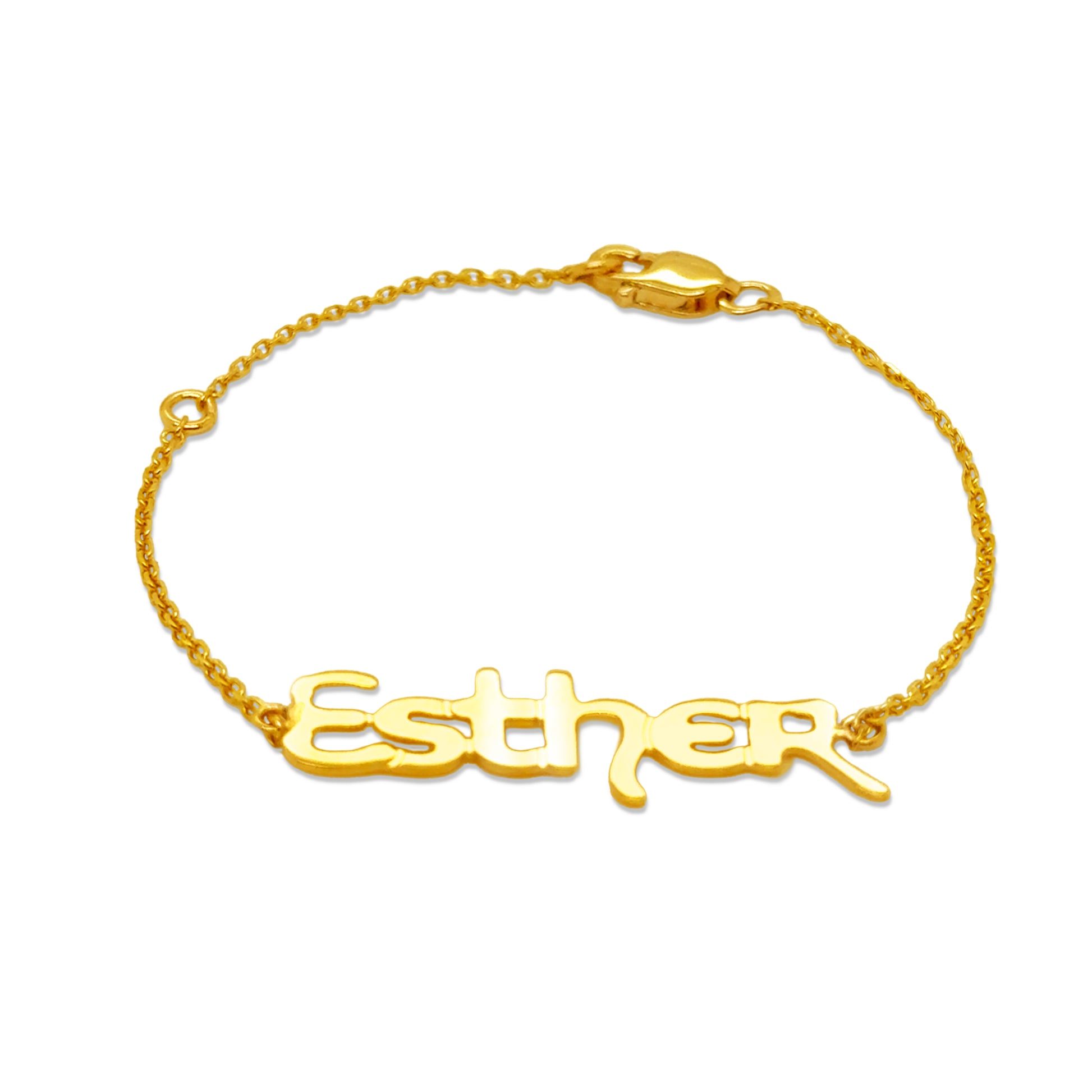 custom gold name bracelet