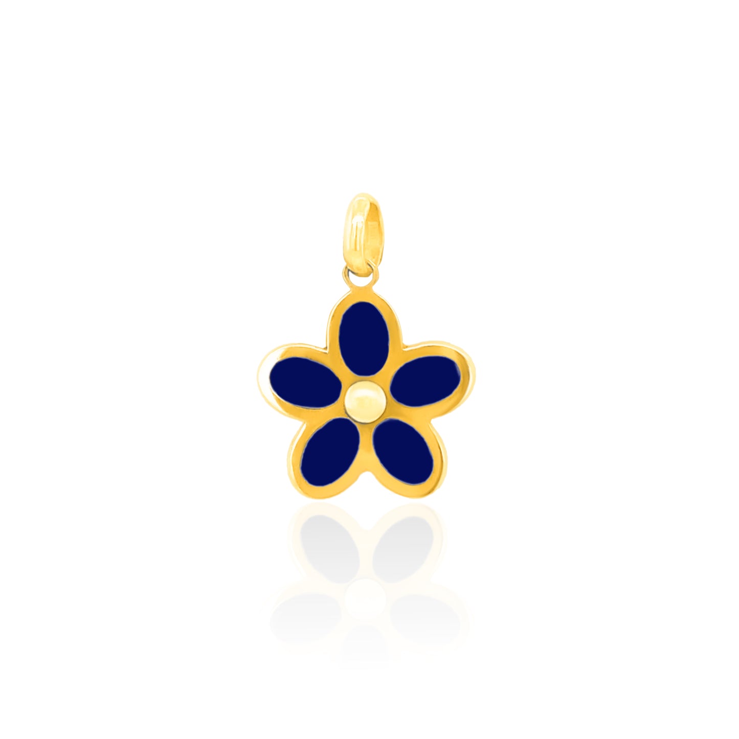 14k Gemstone Daisy Charm (+ colors)