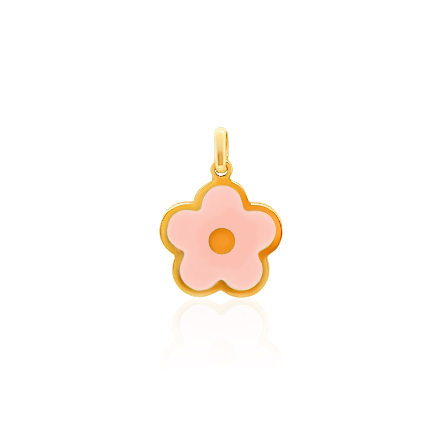 14k Gemstone Flower Charm (+ colors)