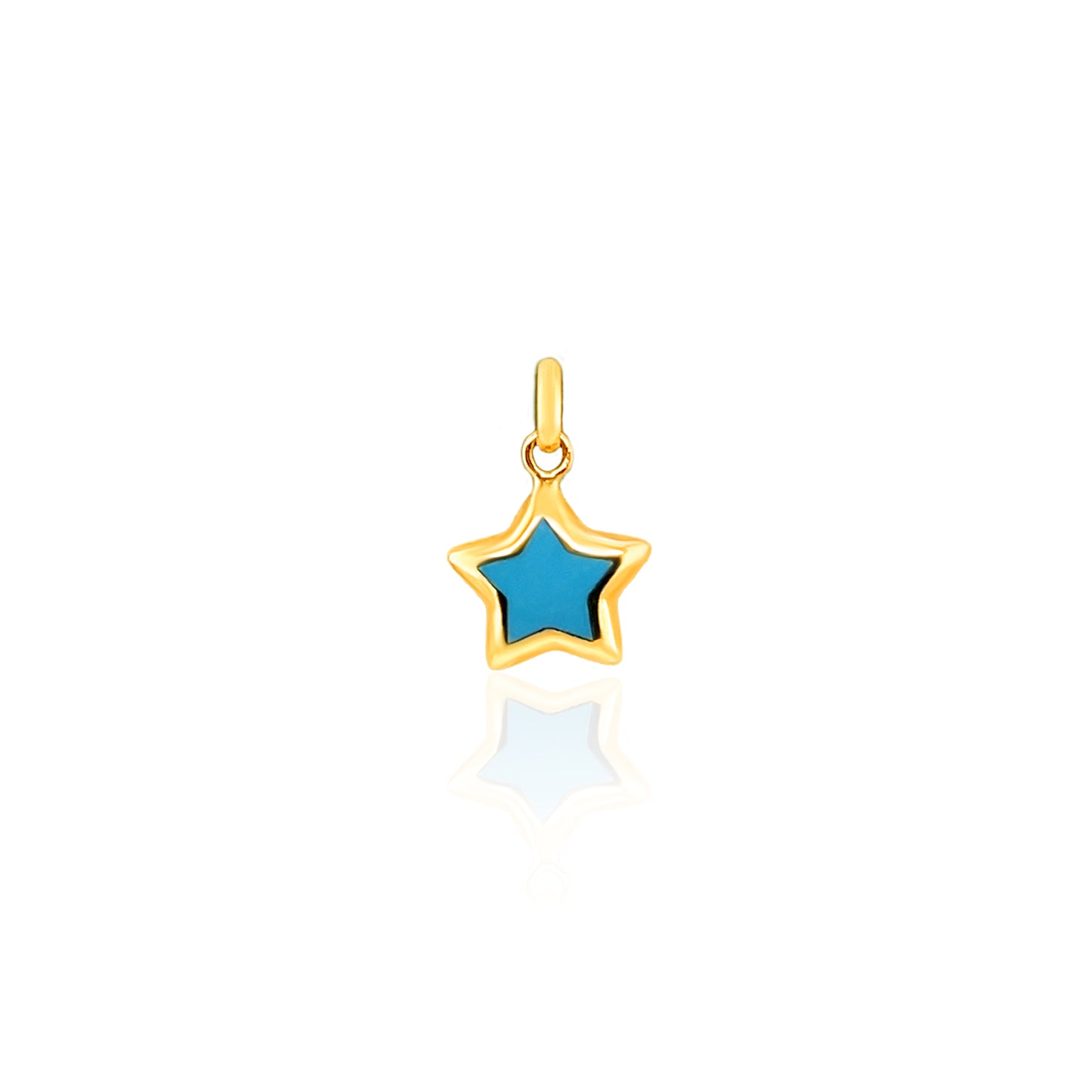 14k Puffed Star Charm (+ colors)