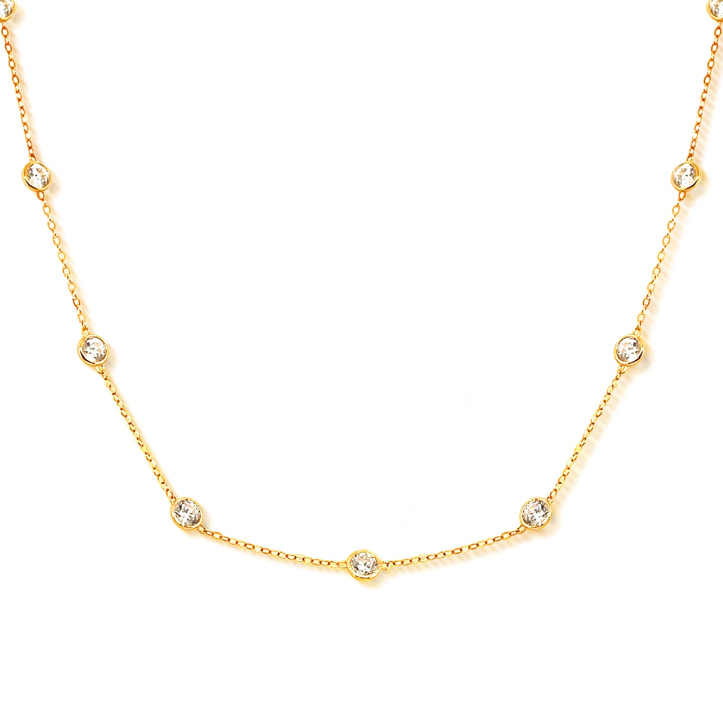 14k Cubic By The Yard Necklace