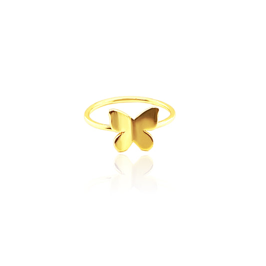 14k Gold Plated Butterfly Ring