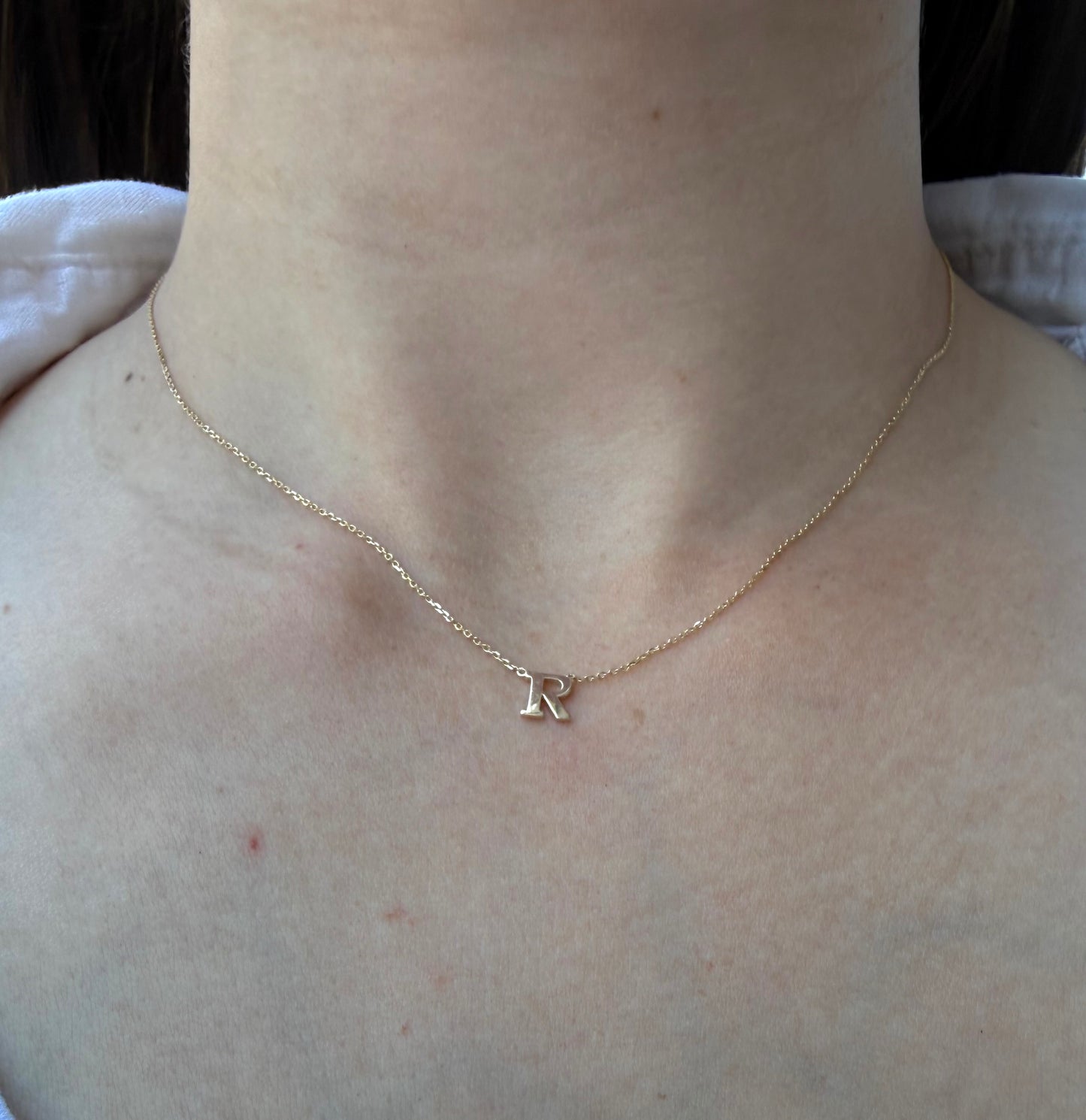 14k Gold Mini Initial Necklace