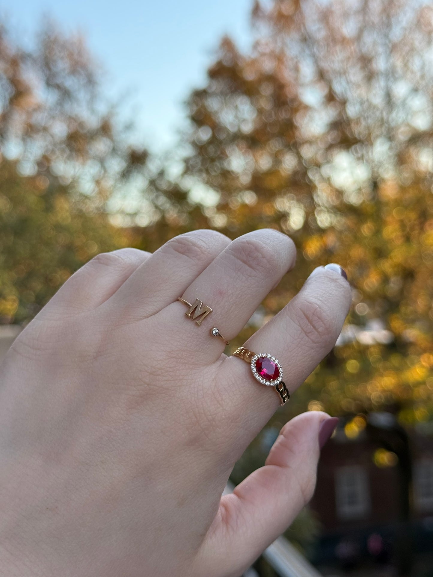 *Sample* 14k Yellow Gold 'M' Ring