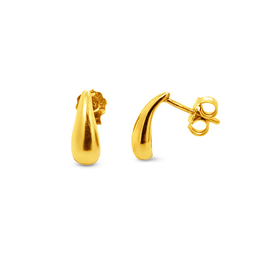 14k Yellow Gold Mini Teardrop Stud Earrings