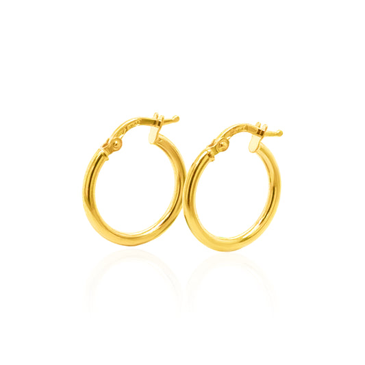 14k Yellow Gold Polished Hoop