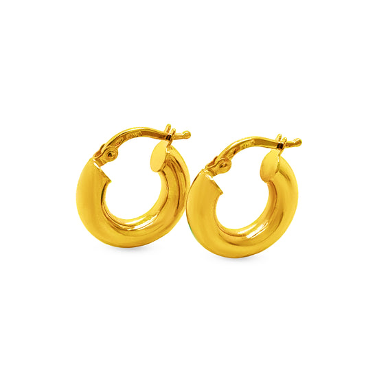 14k Yellow Gold Mini Chunky Hoop