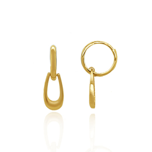 14k Polished Gold Double Hoop Earrings