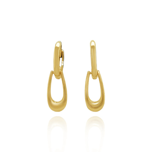 14k Polished Gold Double Hoop Earrings