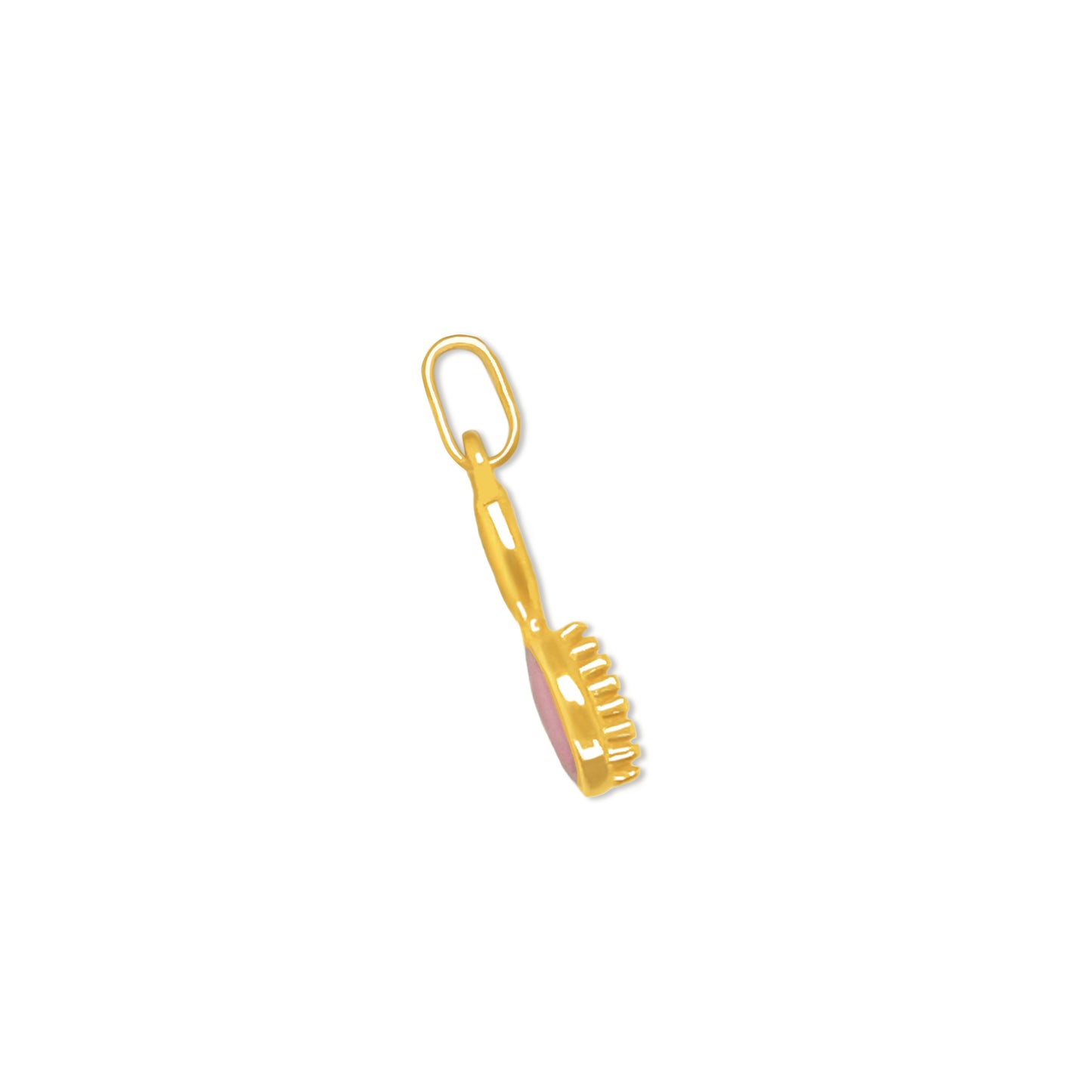 14k Enamel Hair Brush Charm