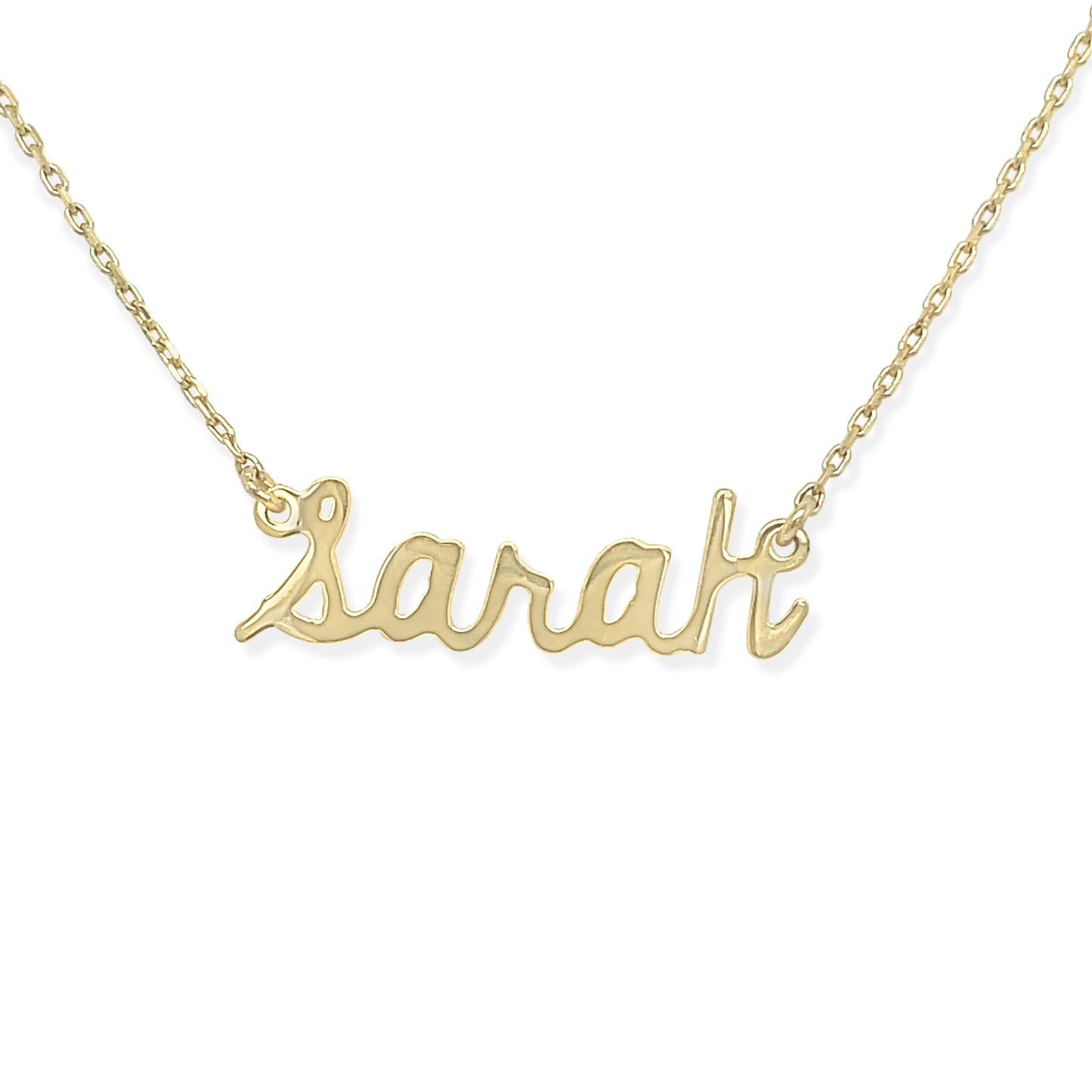 14k Gold Script Name Necklace