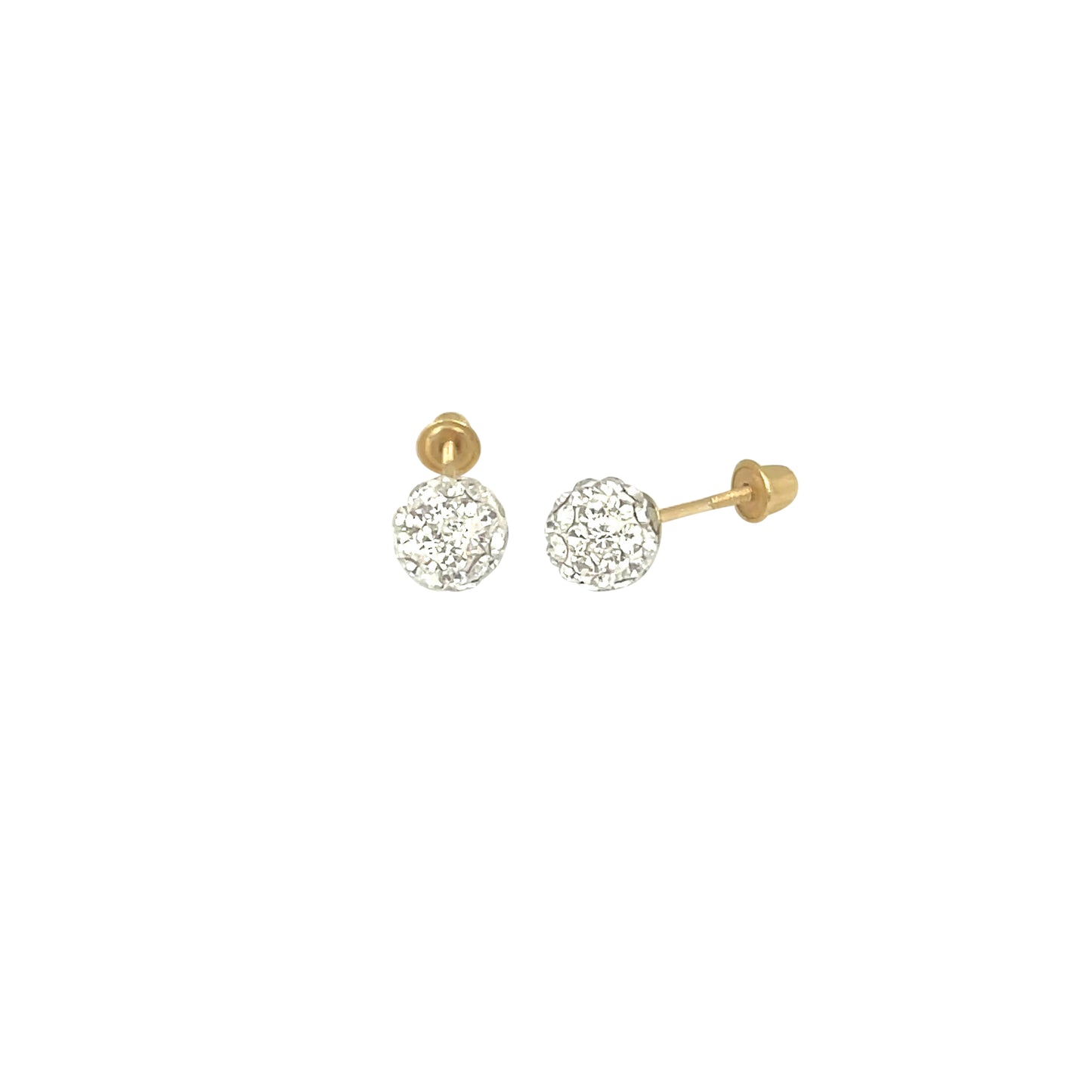 14k Disco Ball Screw-Back Earrings