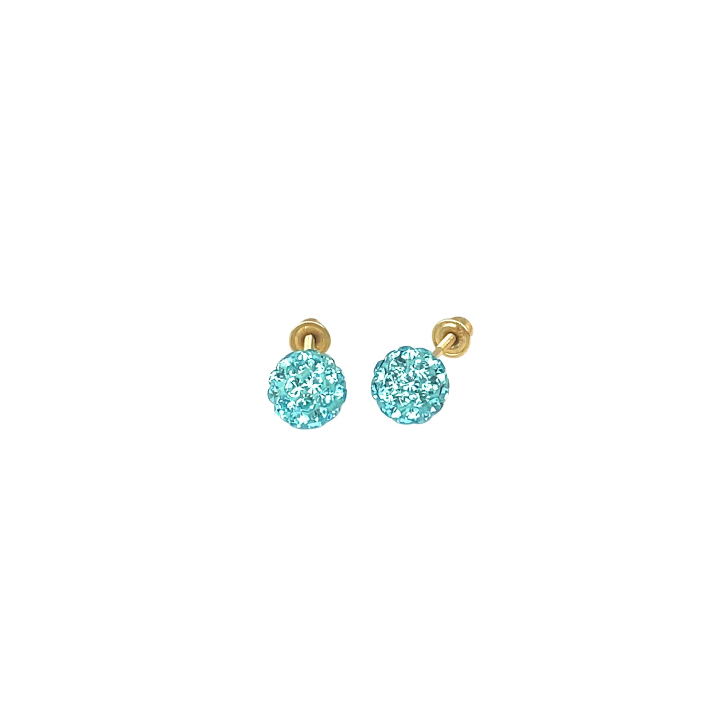 14k Disco Ball Screw-Back Earrings