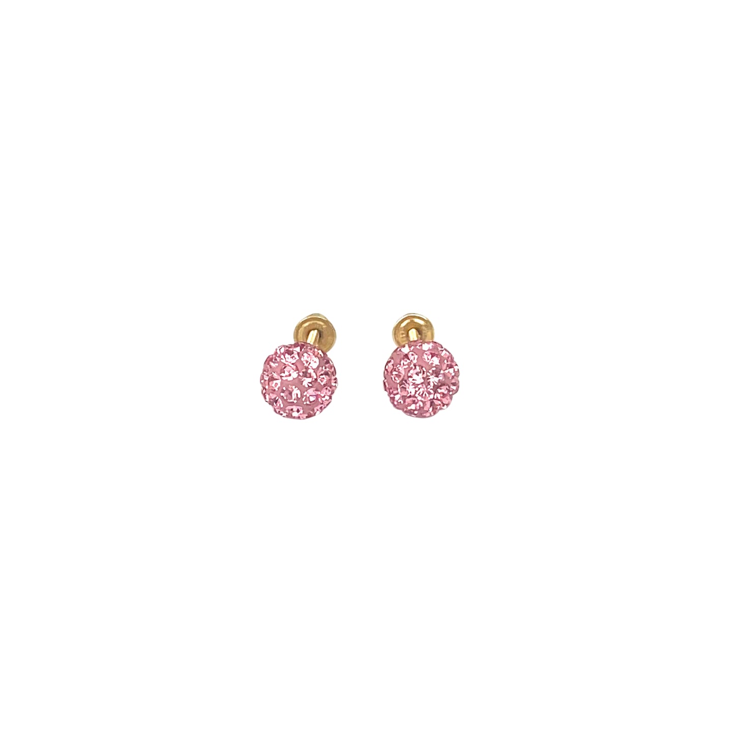 14k Disco Ball Screw-Back Earrings