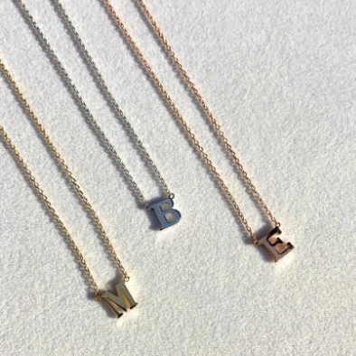 14k Gold Mini Initial Necklace