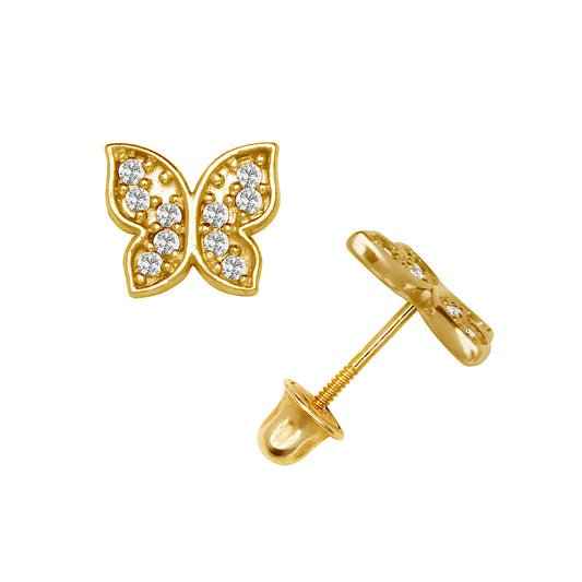 14k Fly Away Screw-Back Earring